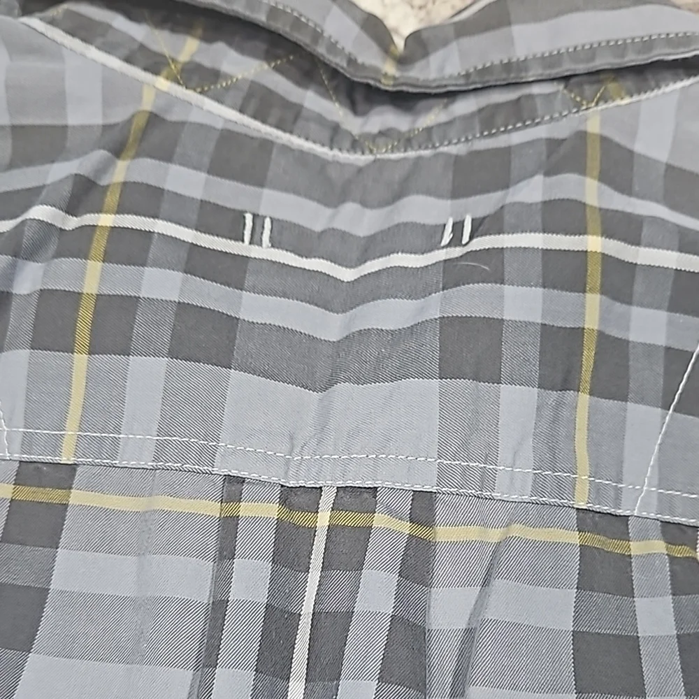 Size 2XL XXL Men's Grey Plaid Long Sleeve Button-Down Shirt by The North Face